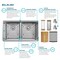 Elkay 16 Ga Workstat SS 31-1/2" x 18-1/2" x 9" Equl Dbl Bowl Sink Kit w/ Aqua Divide and Filterd Bev Fct EFRUAQ31169TFGW - alternate 6